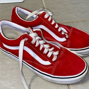 Women's Vans Old Skool Skate Shoe Red